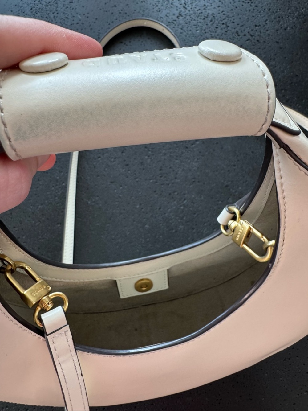 STAUD Crescent Hobo Bag in Cream - Picture 3 of 8